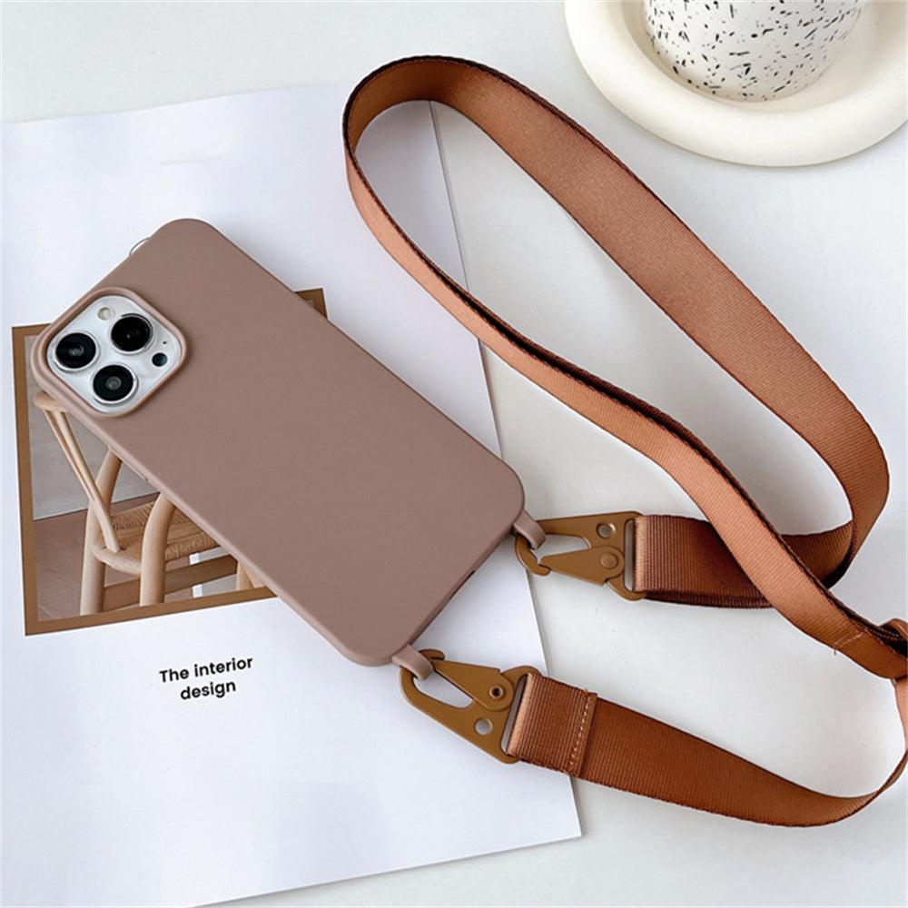 Coque en Silicone avec Sangle pour iPhone 15 Plus - Coque Wiqeo 15€-20€, Chaine, Coque, iPhone 15 Plus, Silicone Wiqeo, Déstockeur de Coques Pour iPhone