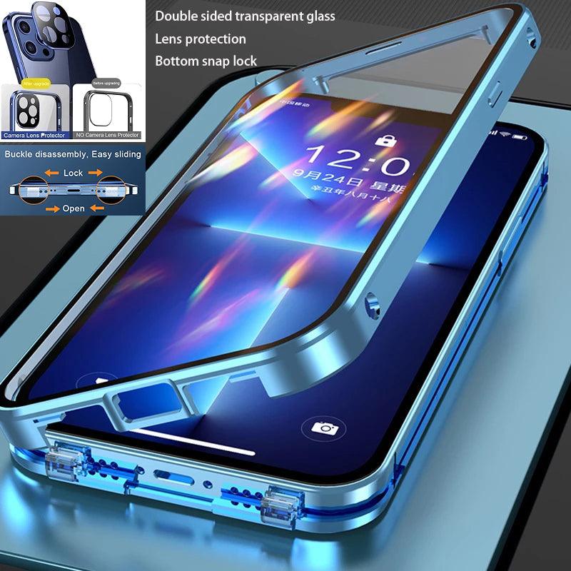 Pochette iPhone 14 Plus Coque Souple TPU, Protection de camera,  Porte-cartes,Couleur Bleu
