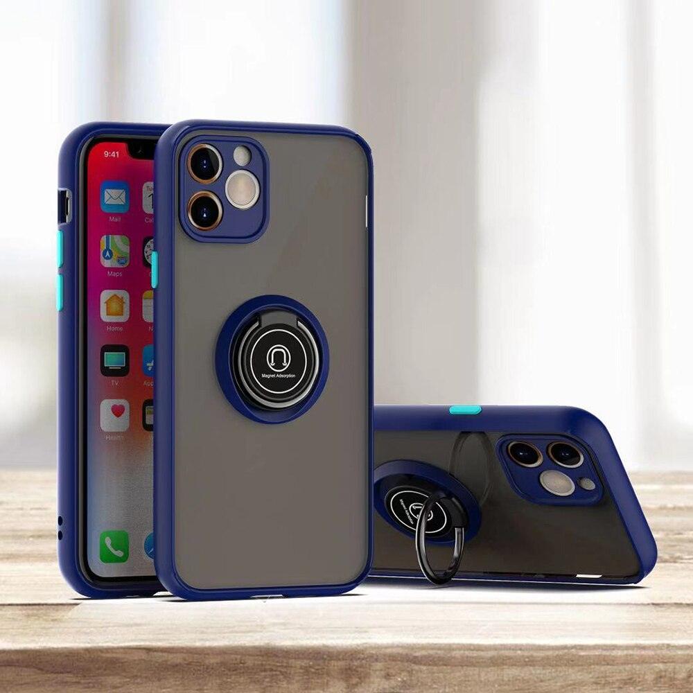 Coque Minimaliste Translucide avec Anneau Rabattable pour iPhone 12 Pro - Coque Wiqeo 10€-15€, Coque, iPhone 12 Pro, Silicone, Support Wiqeo, Déstockeur de Coques Pour iPhone