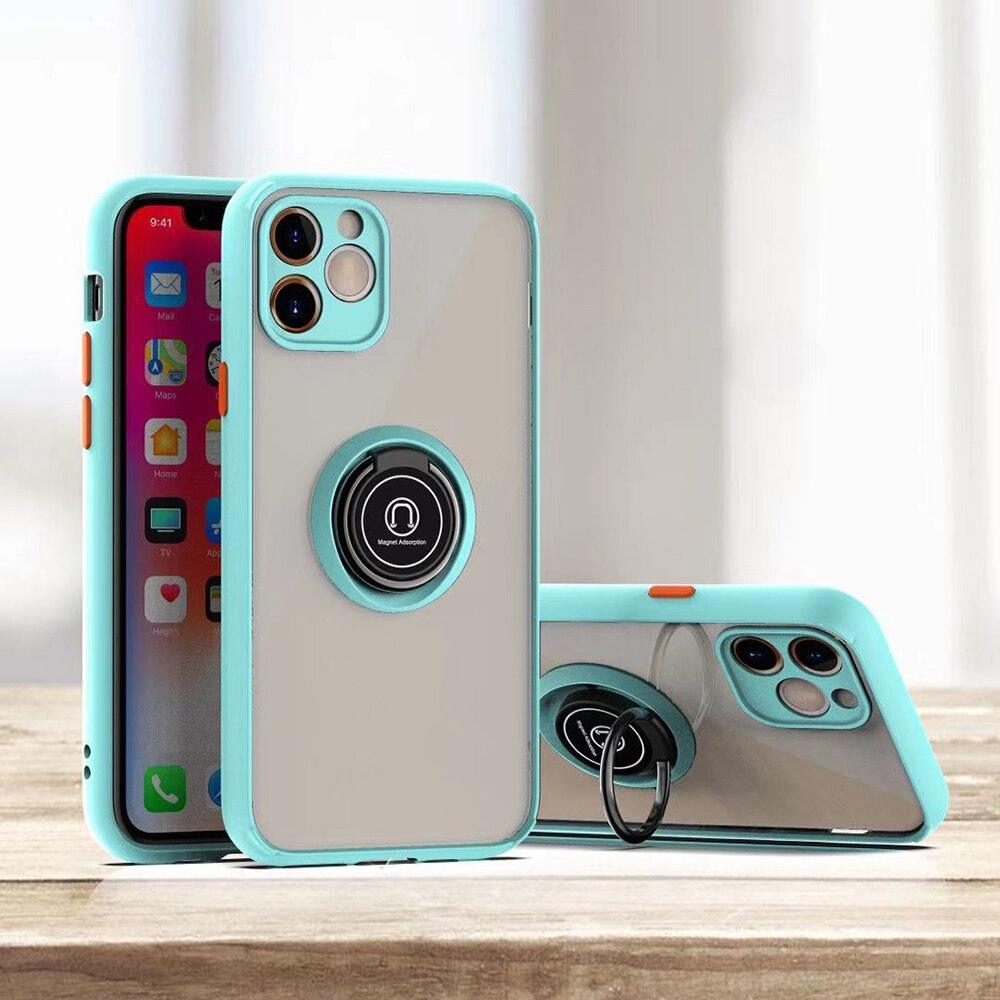 Coque Minimaliste Translucide avec Anneau Rabattable pour iPhone 13 - Coque Wiqeo 10€-15€, Coque, iPhone 13, Silicone, Support Wiqeo, Déstockeur de Coques Pour iPhone