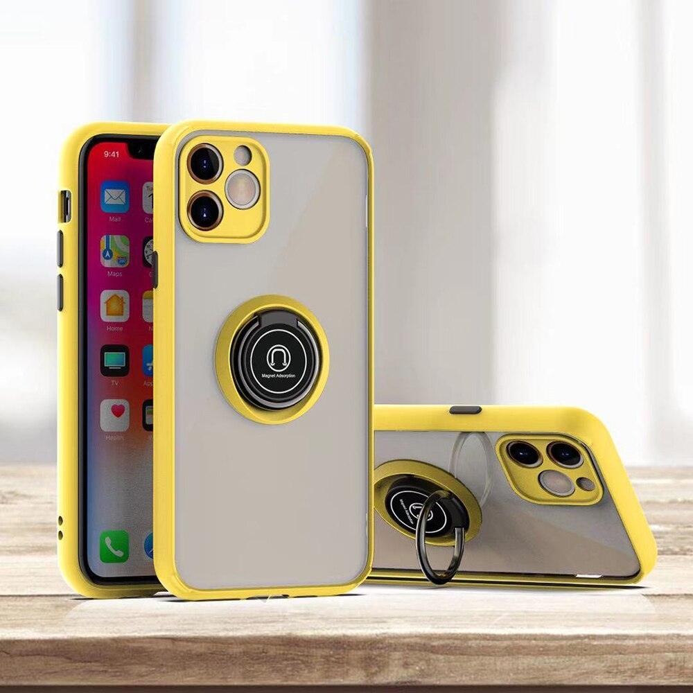 Coque Minimaliste Translucide avec Anneau Rabattable pour iPhone 13 - Coque Wiqeo 10€-15€, Coque, iPhone 13, Silicone, Support Wiqeo, Déstockeur de Coques Pour iPhone