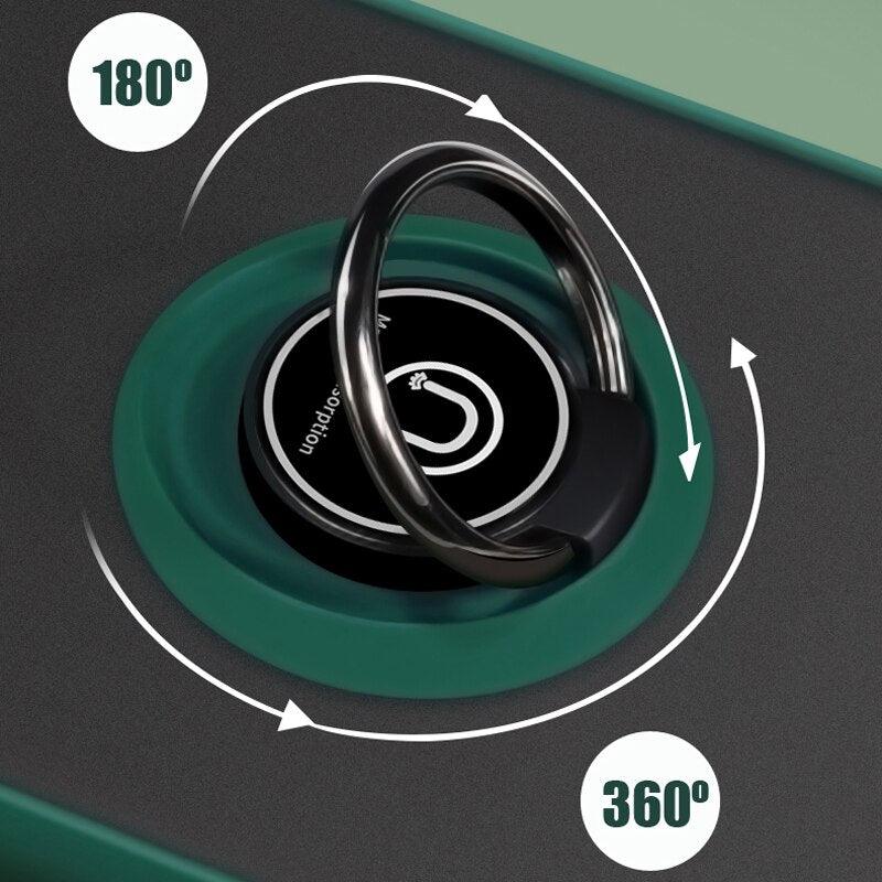 Coque Minimaliste Translucide avec Anneau Rabattable pour iPhone 14 Plus - Coque Wiqeo 10€-15€, Coque, iPhone 14 Plus, Silicone, Support Wiqeo, Déstockeur de Coques Pour iPhone