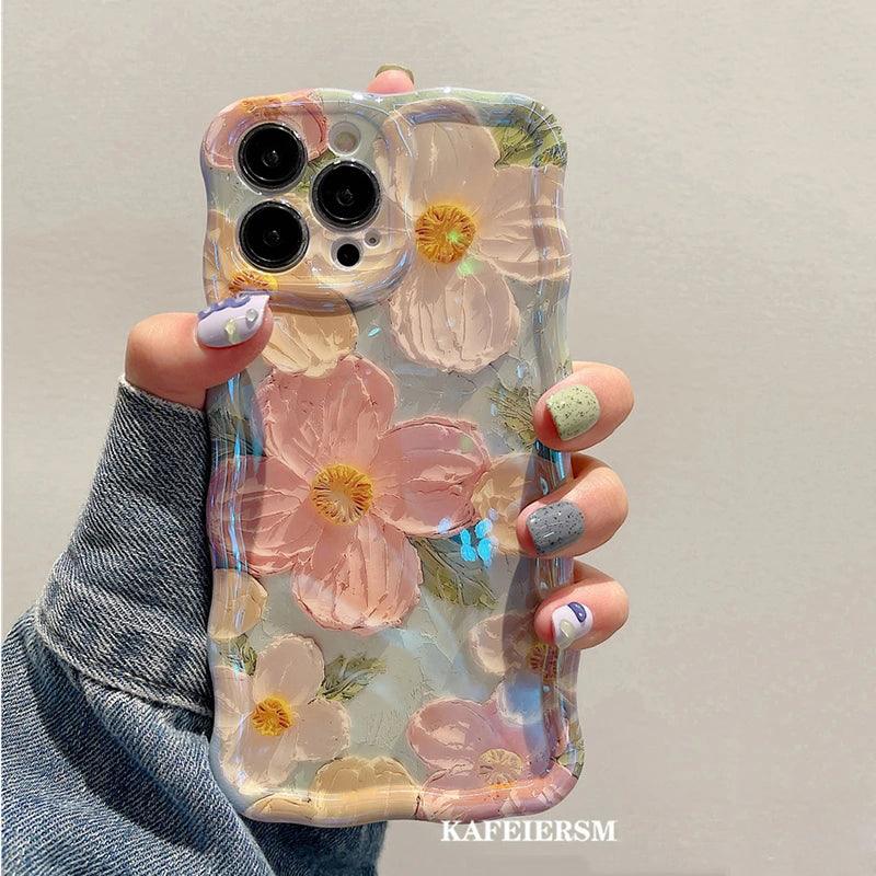 Coque Motif Fleurs en Silicone pour iPhone 15 - Coque Wiqeo 15€-20€, Coque, iPhone 15, Silicone Wiqeo, Déstockeur de Coques Pour iPhone
