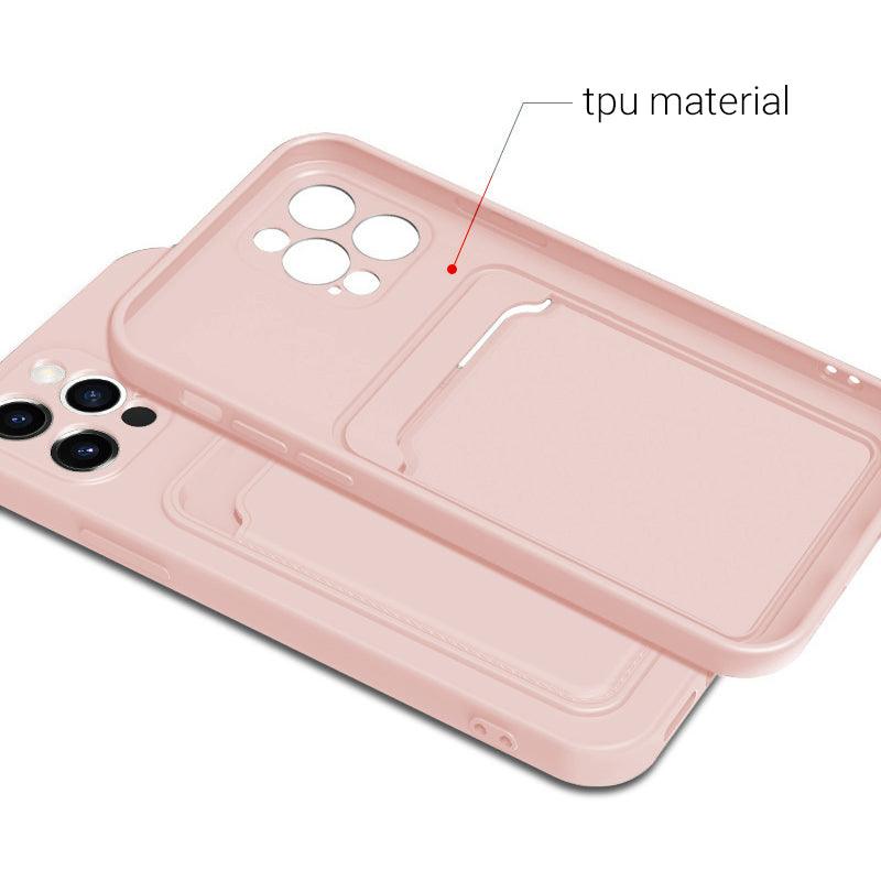 Coque Porte-cartes en Silicone pour iPhone 15 - Coque Wiqeo 15€-20€, Coque, iPhone 15, Portefeuille, Silicone Wiqeo, Déstockeur de Coques Pour iPhone