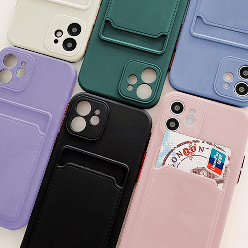 Coque Porte-cartes en Silicone pour iPhone 15 - Coque Wiqeo 15€-20€, Coque, iPhone 15, Portefeuille, Silicone Wiqeo, Déstockeur de Coques Pour iPhone
