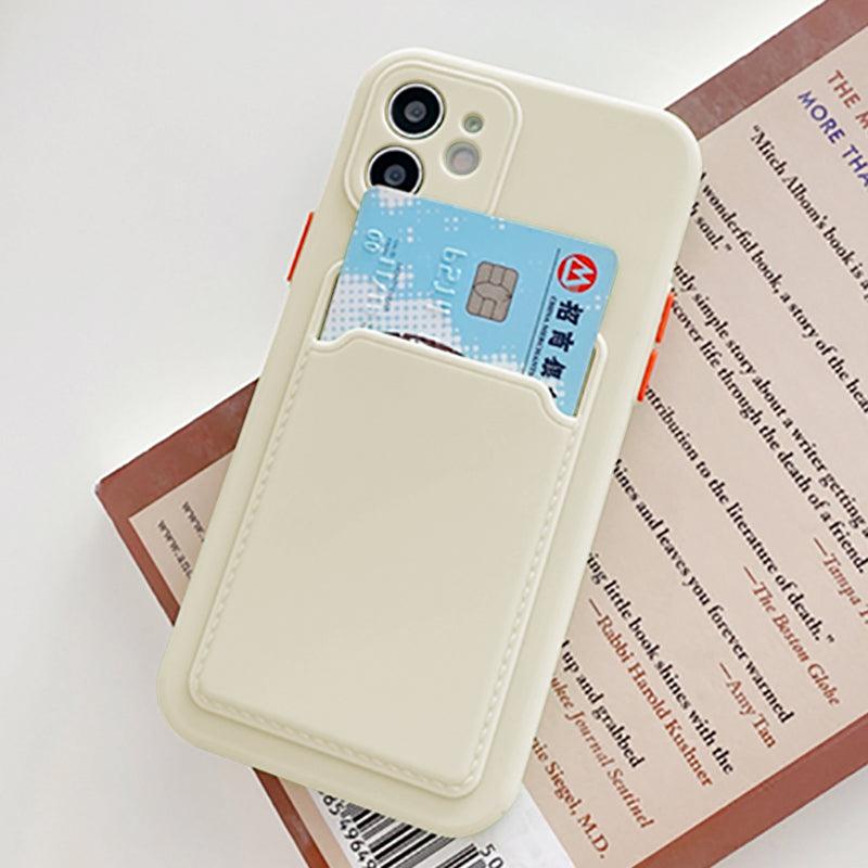 Coque Porte-cartes en Silicone pour iPhone 15 - Coque Wiqeo 15€-20€, Coque, iPhone 15, Portefeuille, Silicone Wiqeo, Déstockeur de Coques Pour iPhone