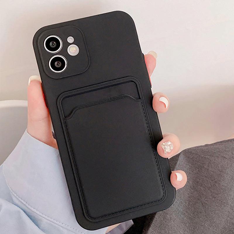 Coque Porte-cartes en Silicone pour iPhone 15 - Coque Wiqeo 15€-20€, Coque, iPhone 15, Portefeuille, Silicone Wiqeo, Déstockeur de Coques Pour iPhone
