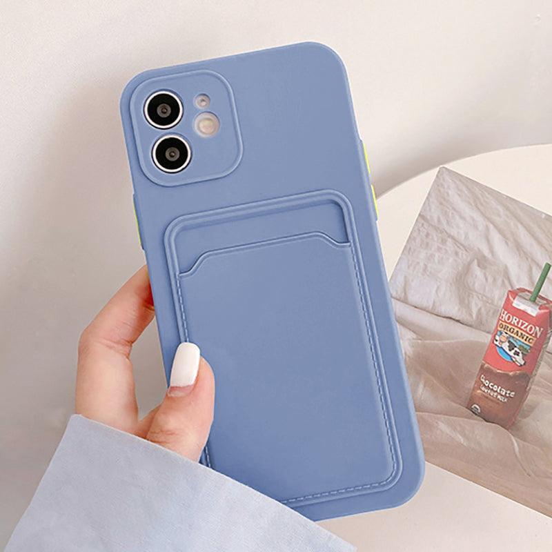 Coque Porte-cartes en Silicone pour iPhone 15 - Coque Wiqeo 15€-20€, Coque, iPhone 15, Portefeuille, Silicone Wiqeo, Déstockeur de Coques Pour iPhone