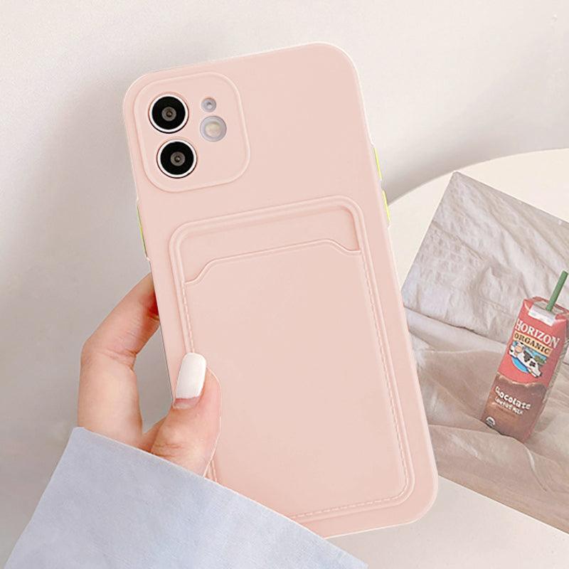 Coque Porte-cartes en Silicone pour iPhone 15 - Coque Wiqeo 15€-20€, Coque, iPhone 15, Portefeuille, Silicone Wiqeo, Déstockeur de Coques Pour iPhone