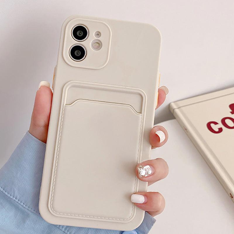 Coque Porte-cartes en Silicone pour iPhone 15 - Coque Wiqeo 15€-20€, Coque, iPhone 15, Portefeuille, Silicone Wiqeo, Déstockeur de Coques Pour iPhone