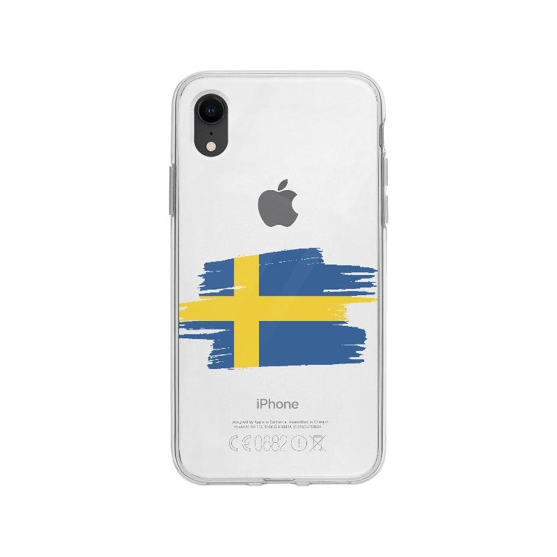 Coque Suède pour iPhone XR - Coque Wiqeo 10€-15€, Camille H, Drapeau, iPhone XR, Pays, Suède Wiqeo, Déstockeur de Coques Pour iPhone