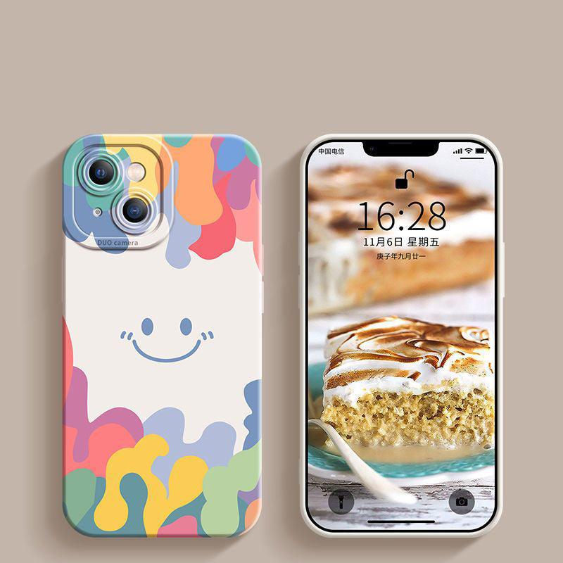 Coque Smiley en Silicone pour iPhone 15 - Coque Wiqeo 10€-15€, Coque, iPhone 15, Silicone Wiqeo, Déstockeur de Coques Pour iPhone