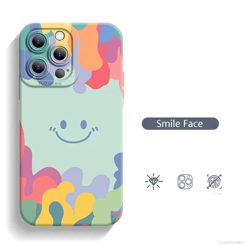 Coque Smiley en Silicone pour iPhone 15 - Coque Wiqeo 10€-15€, Coque, iPhone 15, Silicone Wiqeo, Déstockeur de Coques Pour iPhone