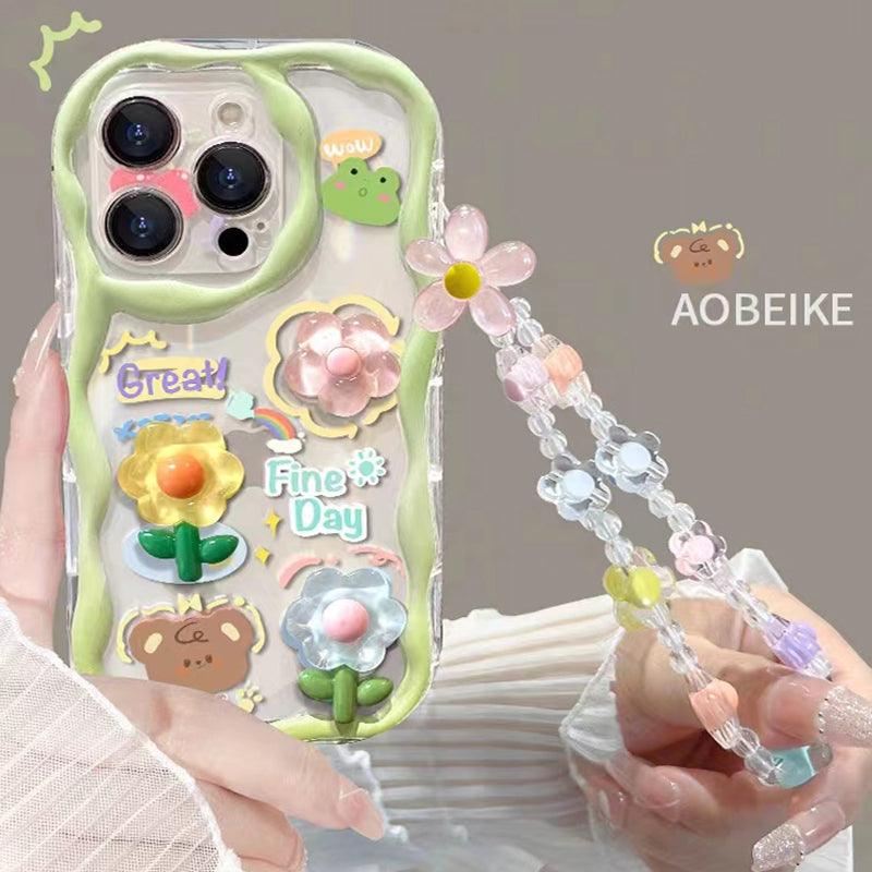 Coque Transparente avec Bracelet Mignon pour iPhone 14 Pro - Coque Wiqeo 15€-20€, Chaine, Coque, iPhone 14 Pro, Silicone Wiqeo, Déstockeur de Coques Pour iPhone