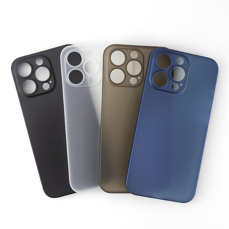 Coques transparentes ultra fines pour iPhone 15 Plus en bleu, gris, marron et noir. - Wiqeo