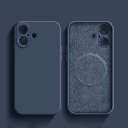 Blue Coque En Silicone Magnétique Résistante Pour iPhone