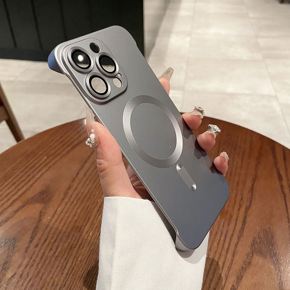 Coque Sans Bordure En Titane Avec Support Pour Iphone - Image 1