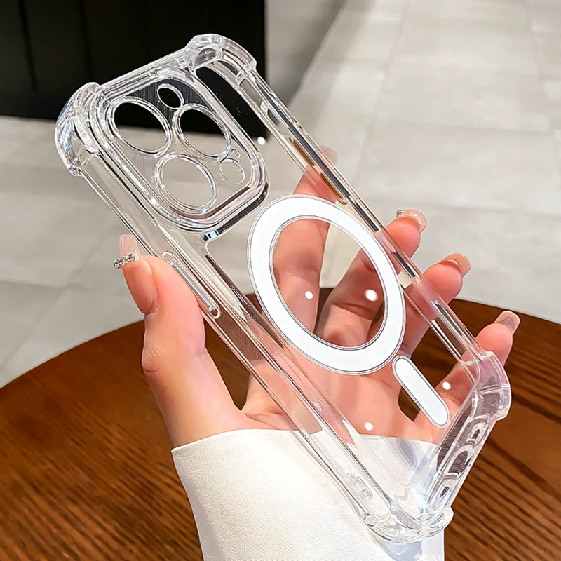 Coque Transparente Magnétique Avec Coins Renforcés Pour iPhone - Image 1