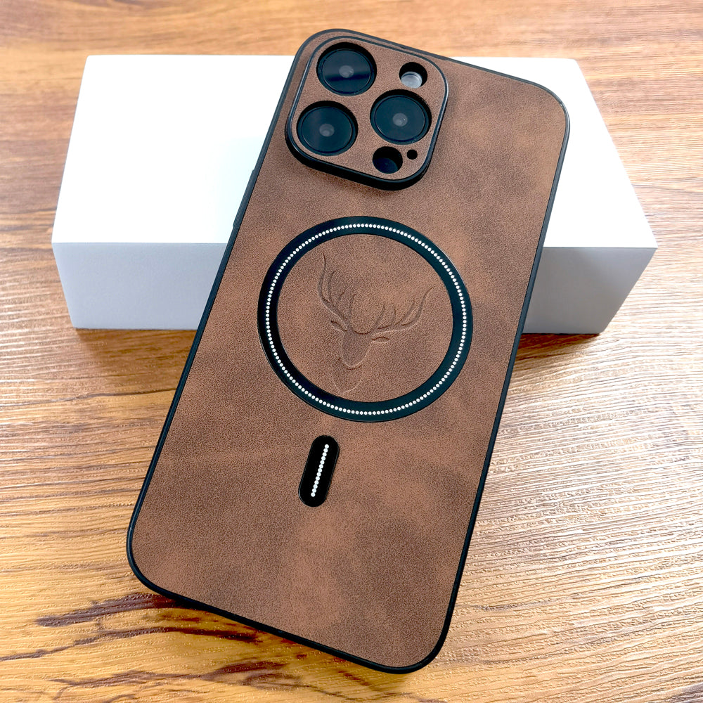 Dark Brown Coque Élégante Avec Support Intégré Pour iPhone