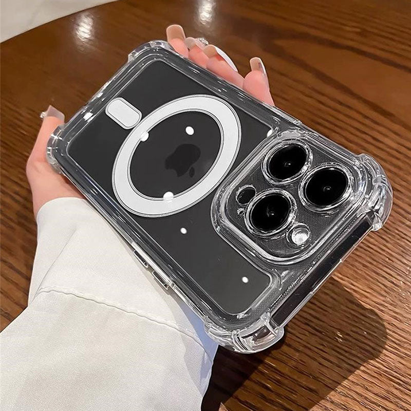 Coque Transparente Magnétique Avec Coins Renforcés Pour iPhone - Image 2