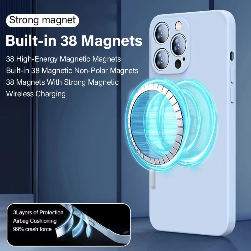 Coque En Silicone Magnétique Résistante Pour iPhone - Image 2