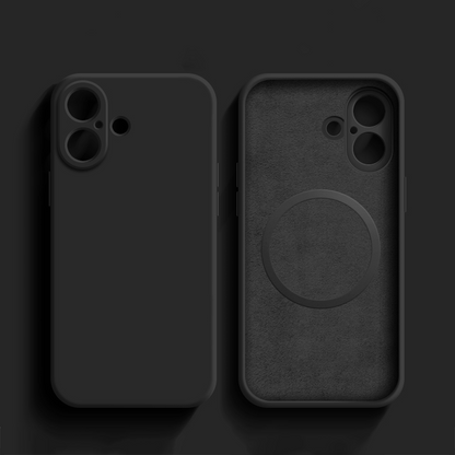 Black Coque En Silicone Magnétique Résistante Pour iPhone