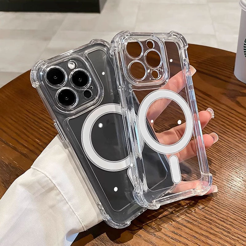 Coque Transparente Magnétique Avec Coins Renforcés Pour iPhone - Image 3
