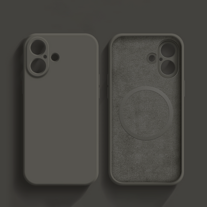 Titanium Gray Coque En Silicone Magnétique Résistante Pour iPhone