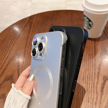 Coque Sans Bordure En Titane Avec Support Pour Iphone - Image 4