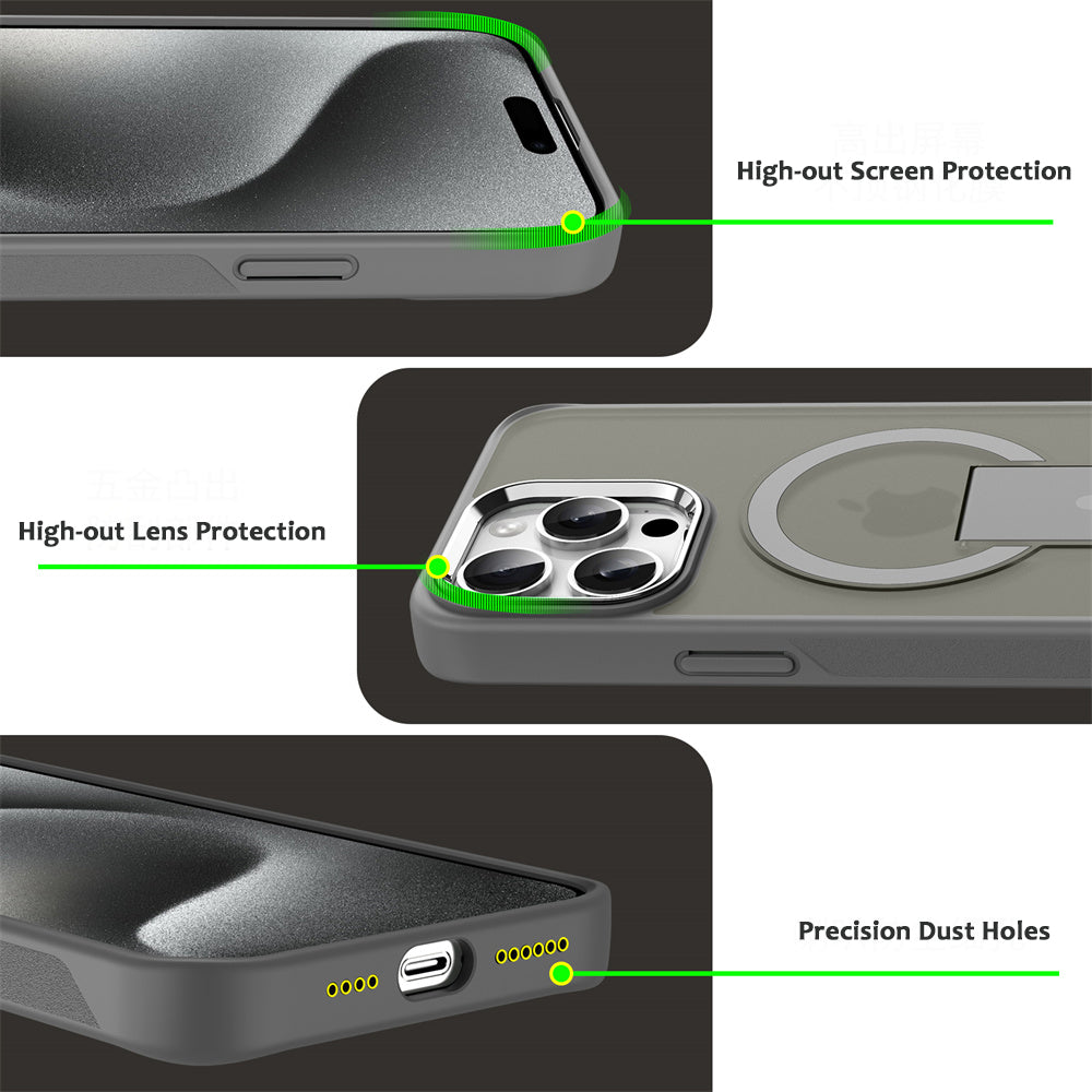 Coque Magnétique Avec Support Pliable Pour iPhone - Image 4
