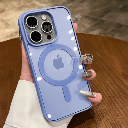 Far Peak Blue Coque Magnétique Transparente Renforcée Pour iPhone