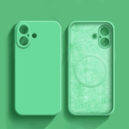 Matcha Green Coque En Silicone Magnétique Résistante Pour iPhone