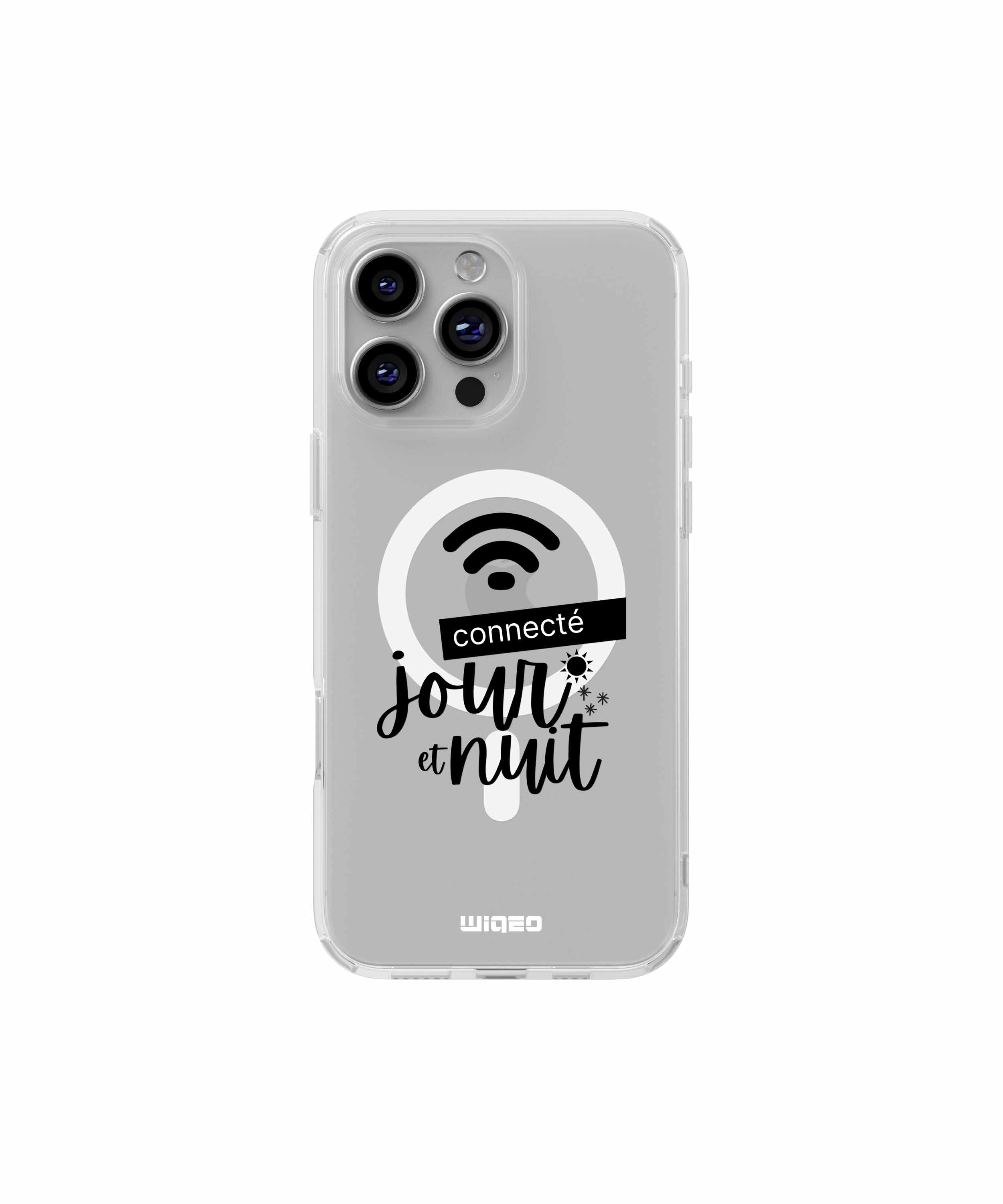 Coque connecté jour et nuit pour iPhone