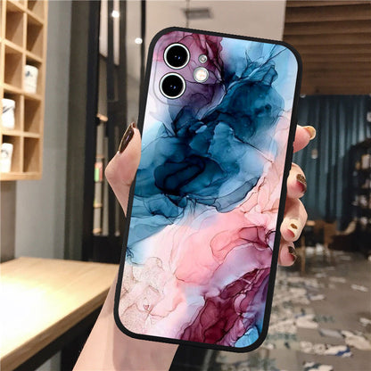 Coque à Motif de Marbre et Peinture pour iPhone 12 Pro Max - 6