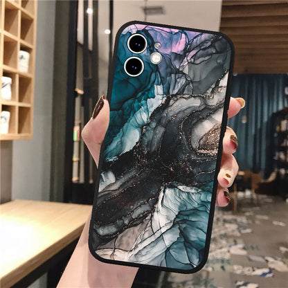 Coque à Motif de Marbre et Peinture pour iPhone 12 Pro Max - 9