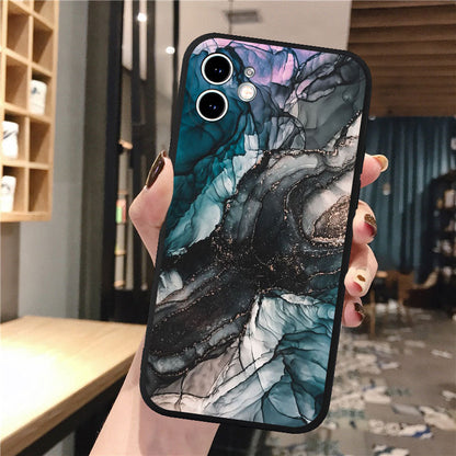 Coque à Motif de Marbre et Peinture pour iPhone 16 Pro Max - 9