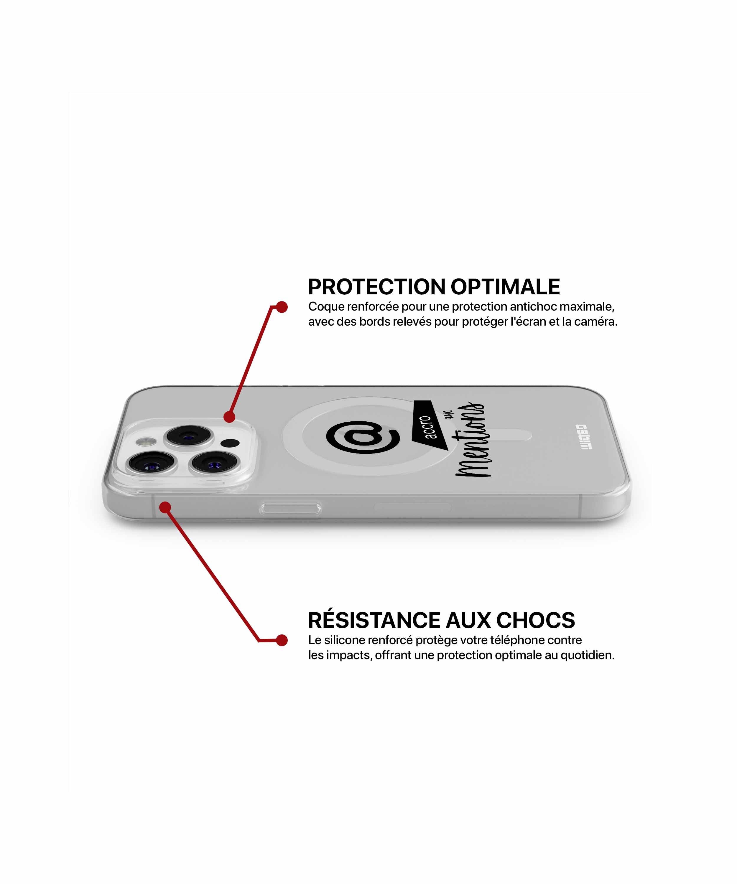 Coque accro aux mentions pour iPhone