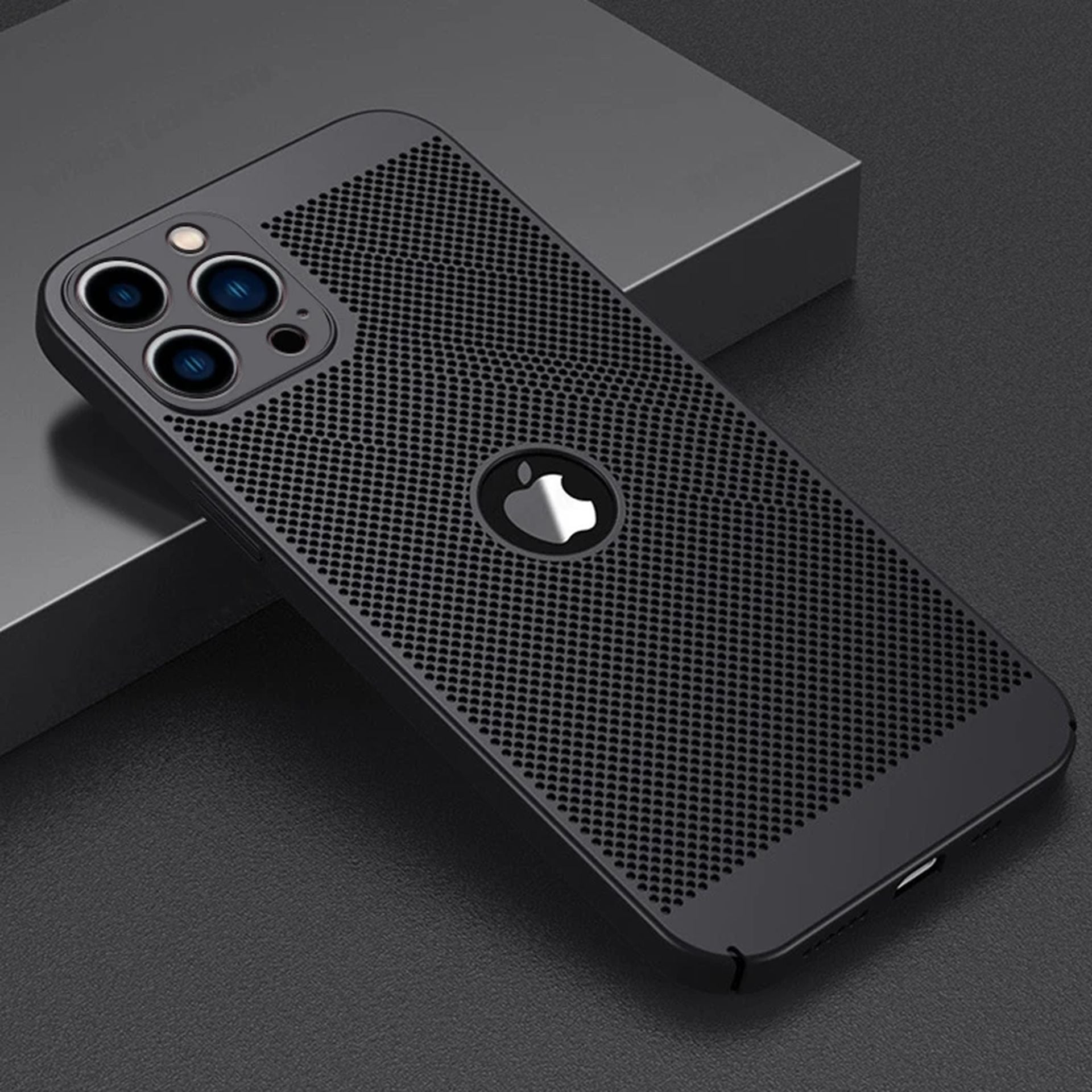 Coque Aération Design Élégant En Maille Thermique pour iPhone 14