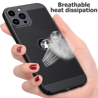 Coque Aération Design Élégant En Maille Thermique pour iPhone 14