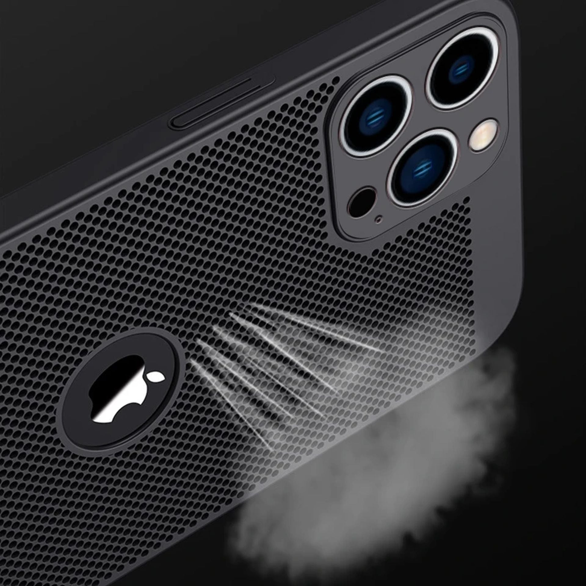 Coque Aération Design Élégant En Maille Thermique pour iPhone 14