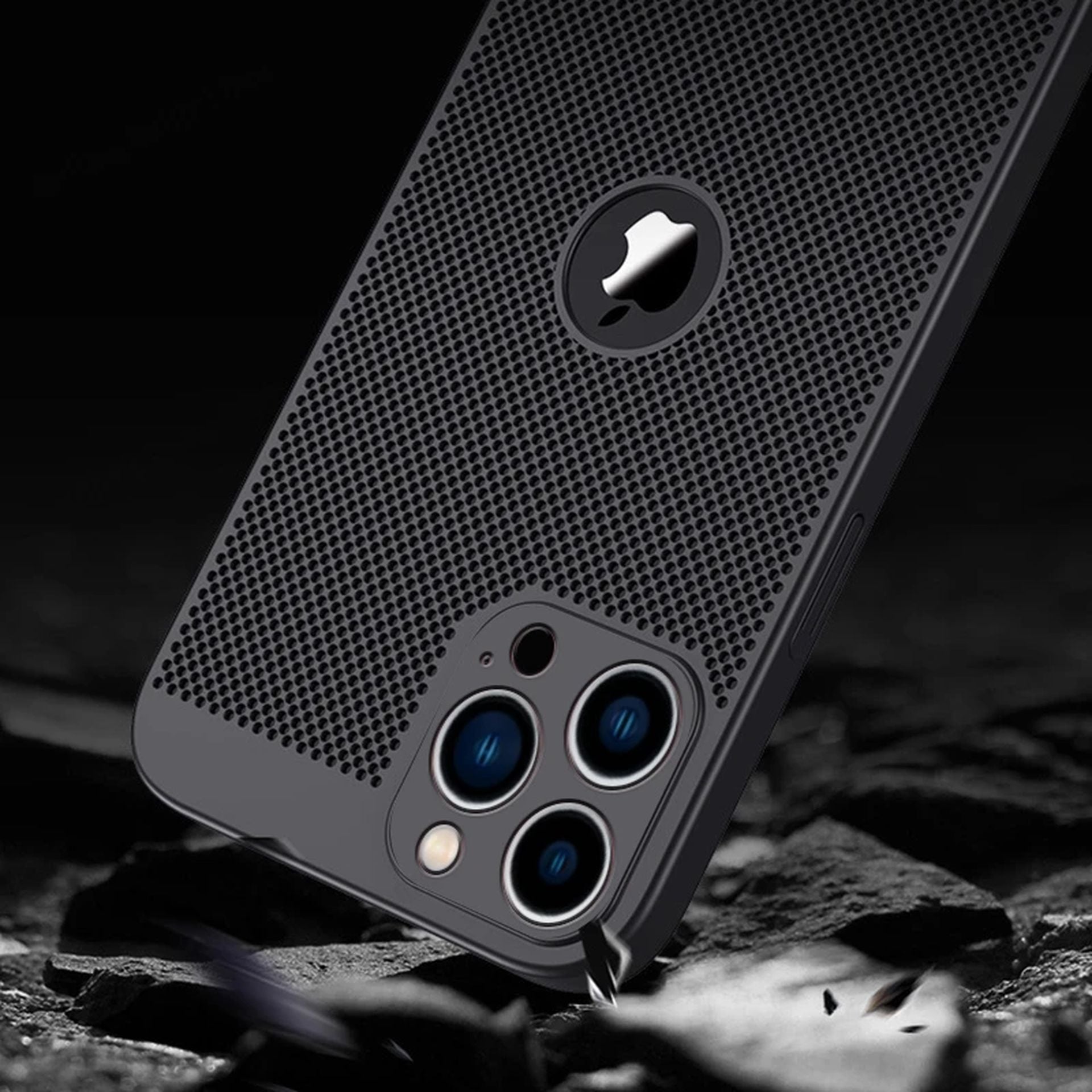 Coque Aération Design Élégant En Maille Thermique pour iPhone 14