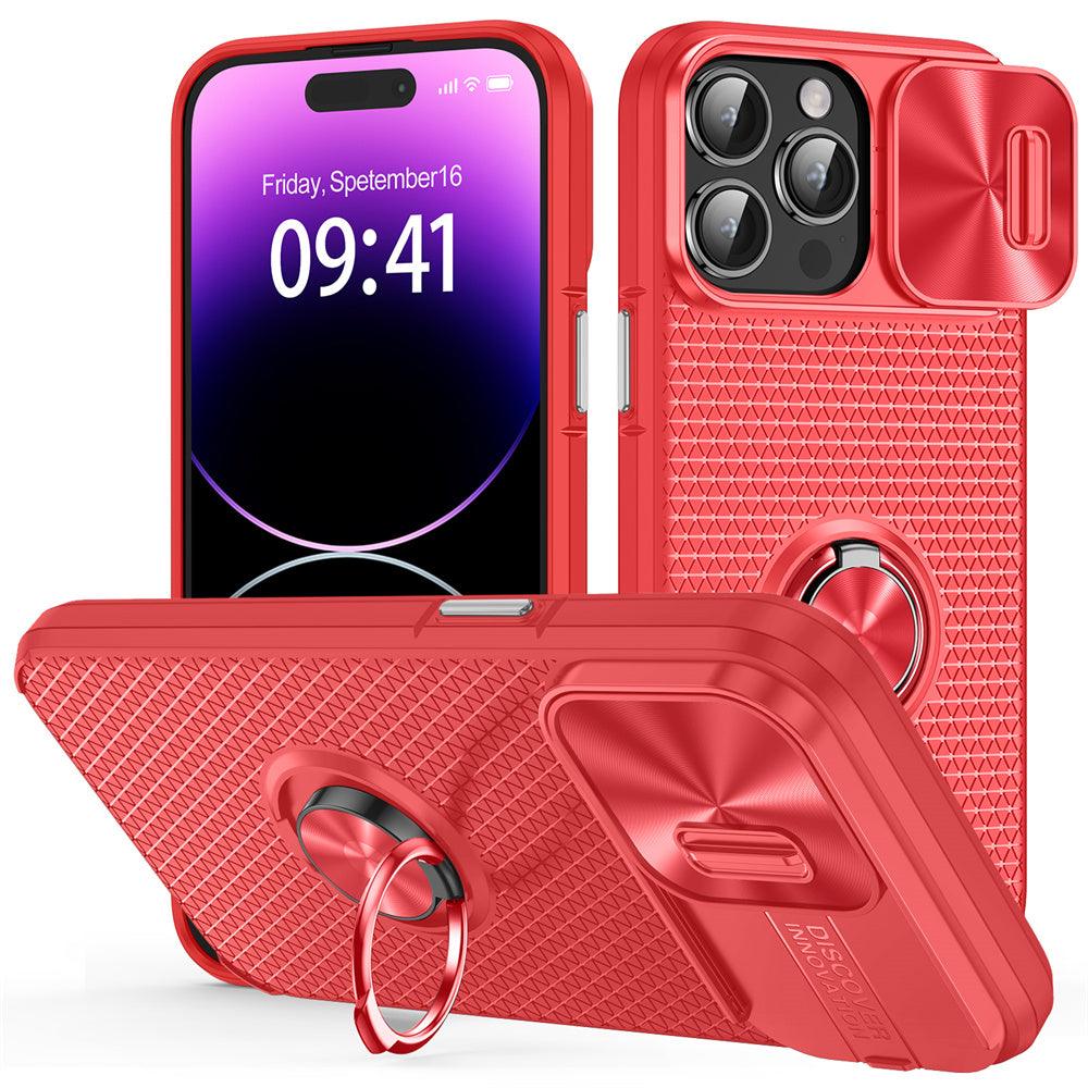Coque Antichoc Coulissante Avec Anneau de Support 360° pour iPhone 16 - Coque Wiqeo 15€-20€, Coque, iPhone 16, Support Wiqeo, Déstockeur de Coques Pour iPhone