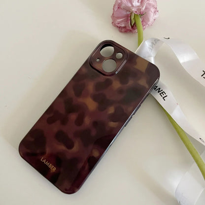 Coque Antichoc Design Rétro Brun pour iPhone 15