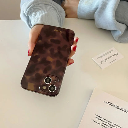 Coque Antichoc Design Rétro Brun pour iPhone 15