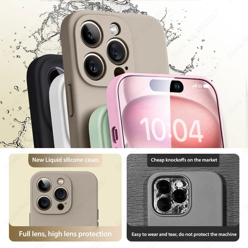 Coque Antichoc Fine en Silicone pour iPhone 16 Pro Max