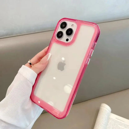 Coque Antichoc Transparente Design Élégant en Acrylique Durable pour iPhone 14 - Rose