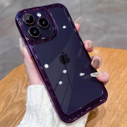 Coque Antichoc Transparente Design Élégant en Acrylique Durable pour iPhone 14 - Violet