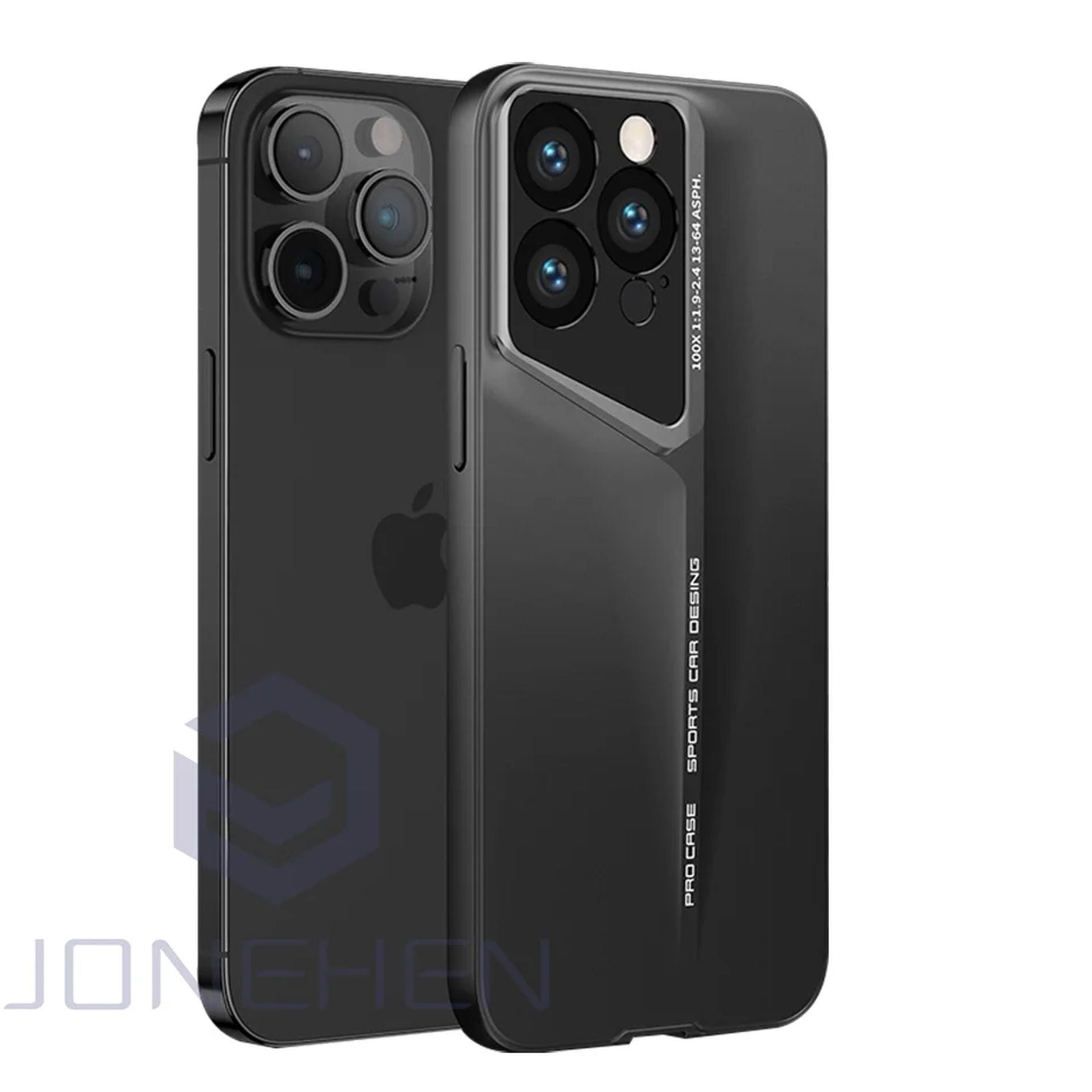 Coque Antichoc Ultra Fine en Titane pour iPhone 14 - Noir