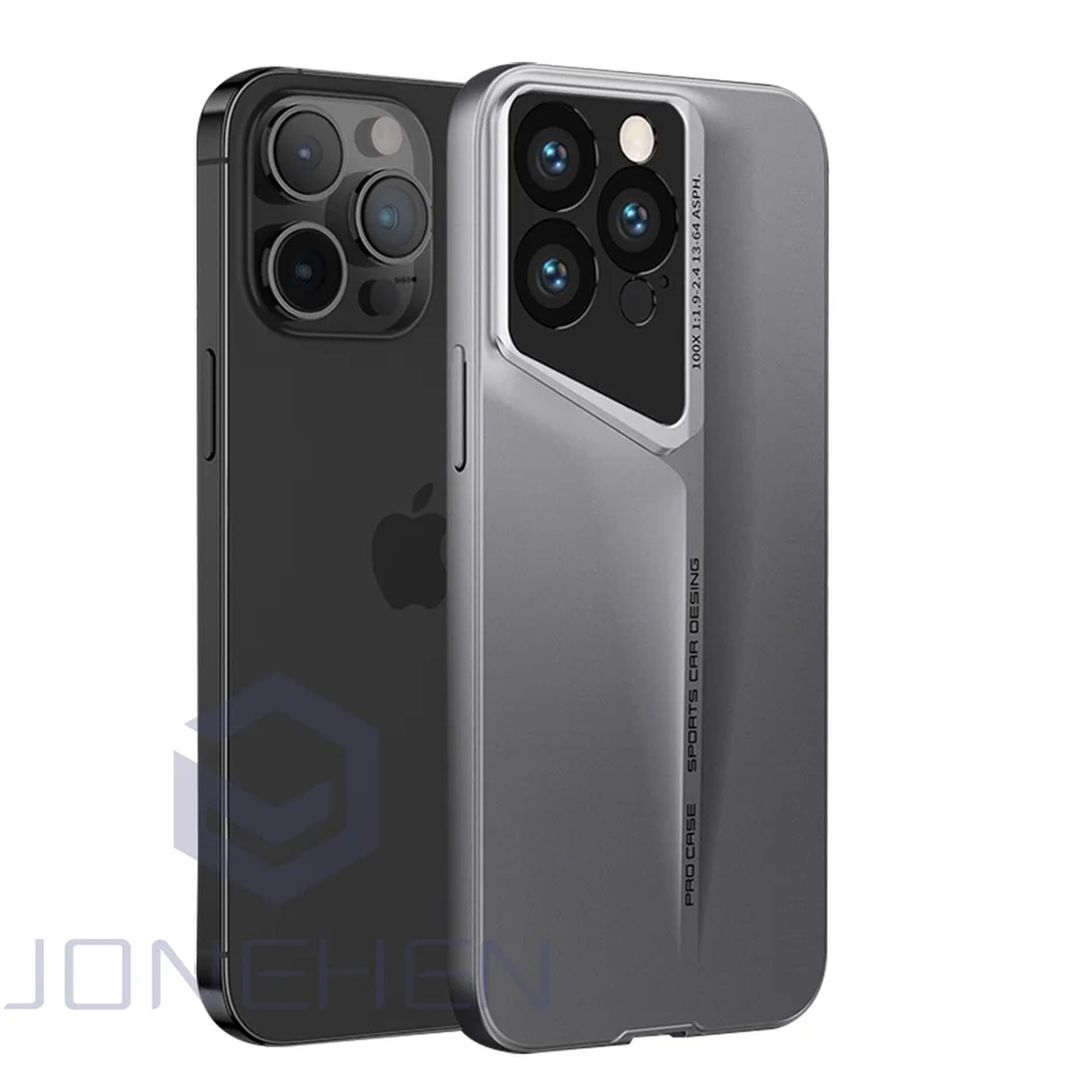 Coque Antichoc Ultra Fine en Titane pour iPhone 15 Pro Max - Gris