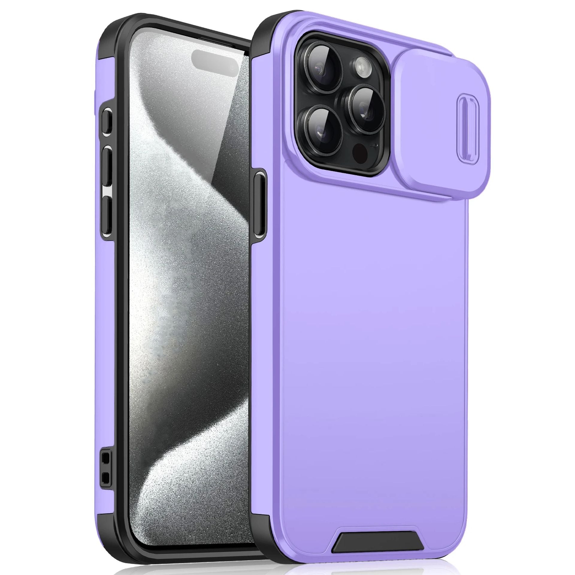 Coque Antisalissure Matelassée Confortable 360 Protection pour iPhone 14 - Violet